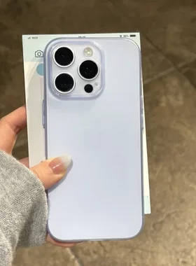 适用软壳手机壳iPhone16】【简约苹果包按键磨砂16蓝色相机promax