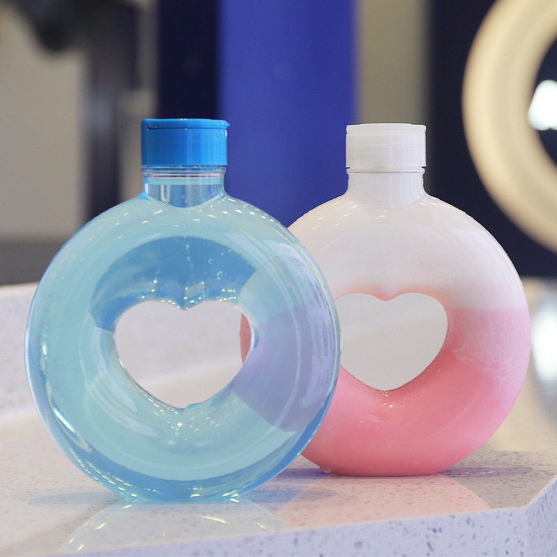 网红加厚500ml杨枝甘露奶茶果汁创意饮料瓶食品级塑料透明空瓶