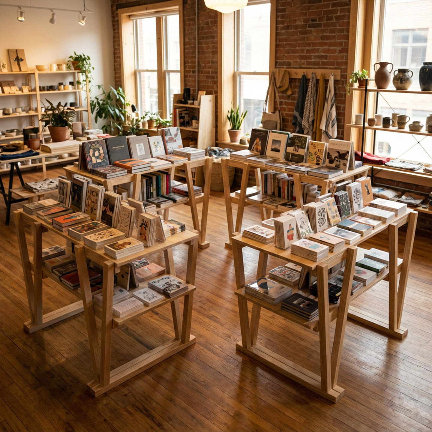 中岛展示台展览展示架会展商品陈列架实木长方形展台手办展示摆台