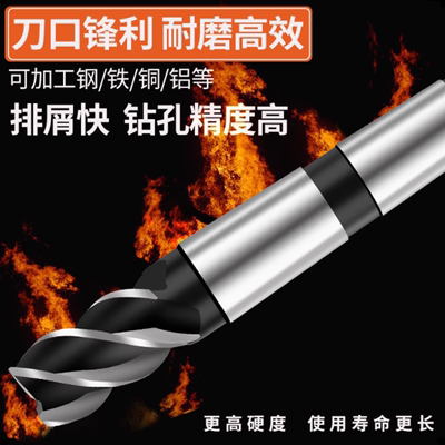 进口高速钢锥柄立铣刀粗齿铣刀 莫氏锥柄铣刀16 18 20 22 25-50mm
