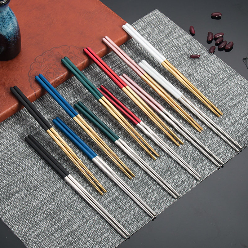 高档304食品级筷子家庭装不锈钢家用防滑防烫不发霉日式一人一筷,餐饮具,筷子,淘宝优惠券,粉丝福利购,淘宝优惠卷