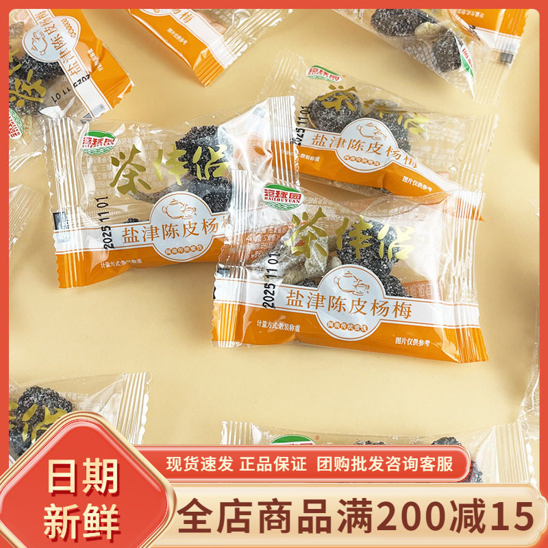 海珠园茶伴侣盐津陈皮杨梅闽南风味散称休闲蜜饯果干零食独立小包