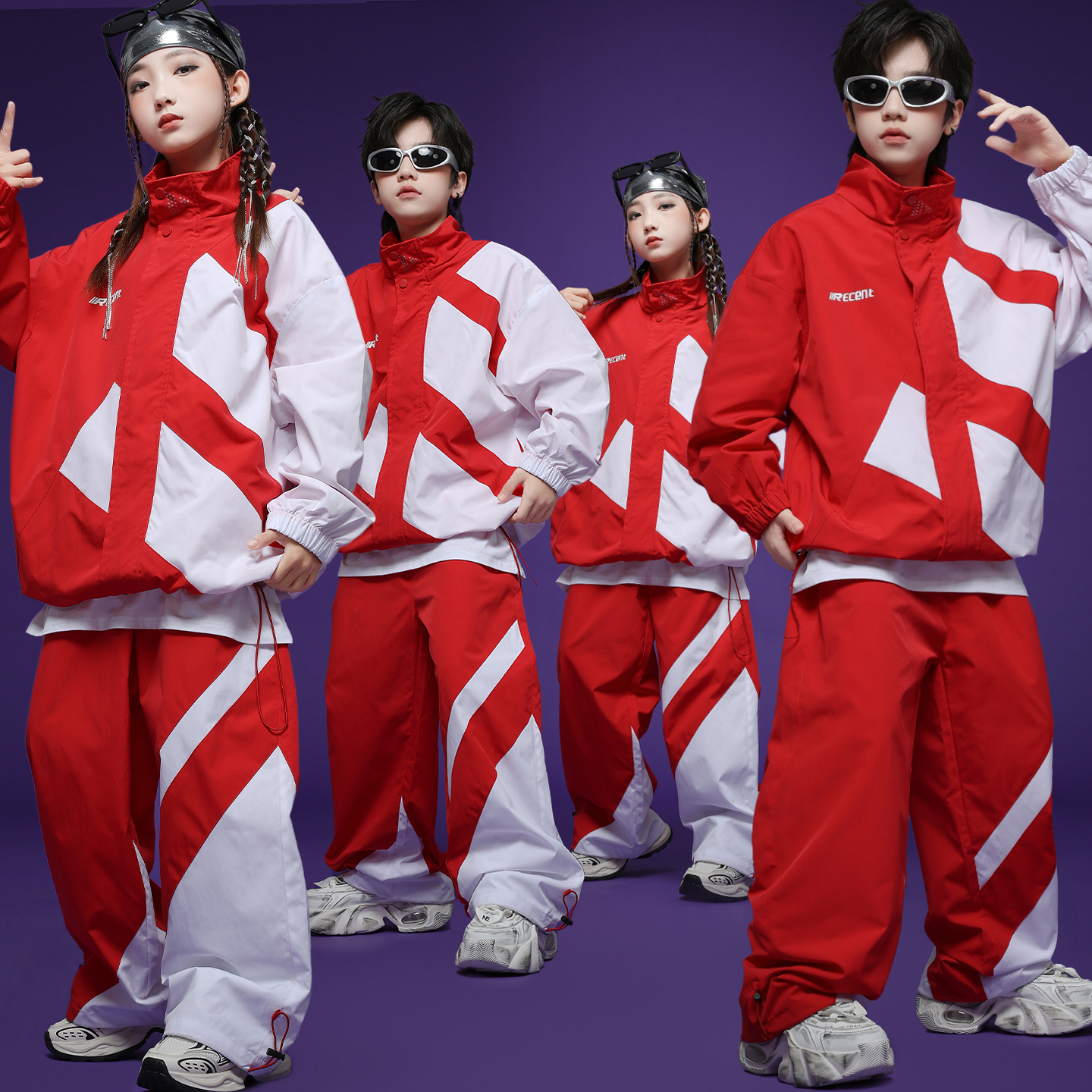 迷彩豆豆男儿童嘻哈街舞演出班服