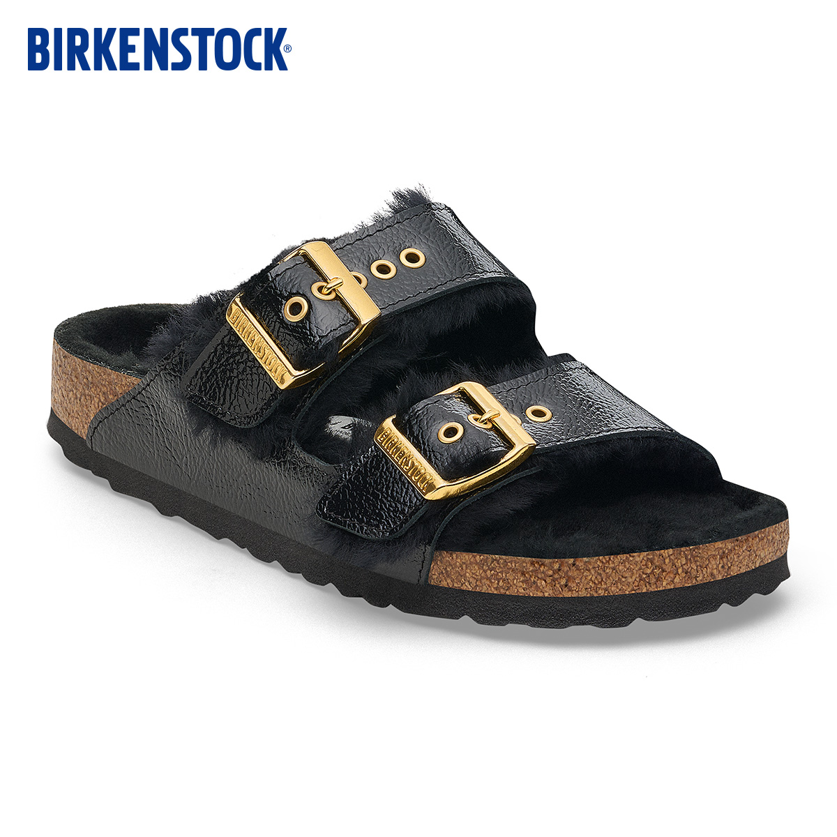 BIRKENSTOCK勃肯牛皮革毛毛拖鞋