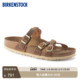BIRKENSTOCK勃肯德国进口女款 牛皮革涂油舒适软木Franca三扣凉拖