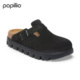 BIRKENSTOCK勃肯德国进口Papillio女款 绒面革Boston厚底包头拖鞋