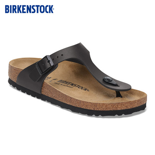 BIRKENSTOCK勃肯牛皮革夹趾拖鞋