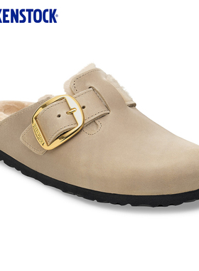 BIRKENSTOCK勃肯德国进口新品男女涂油皮Boston Shearling毛毛鞋