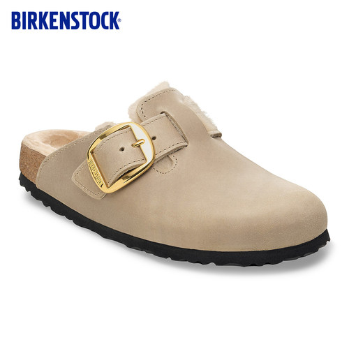 BIRKENSTOCK勃肯涂油皮毛毛鞋