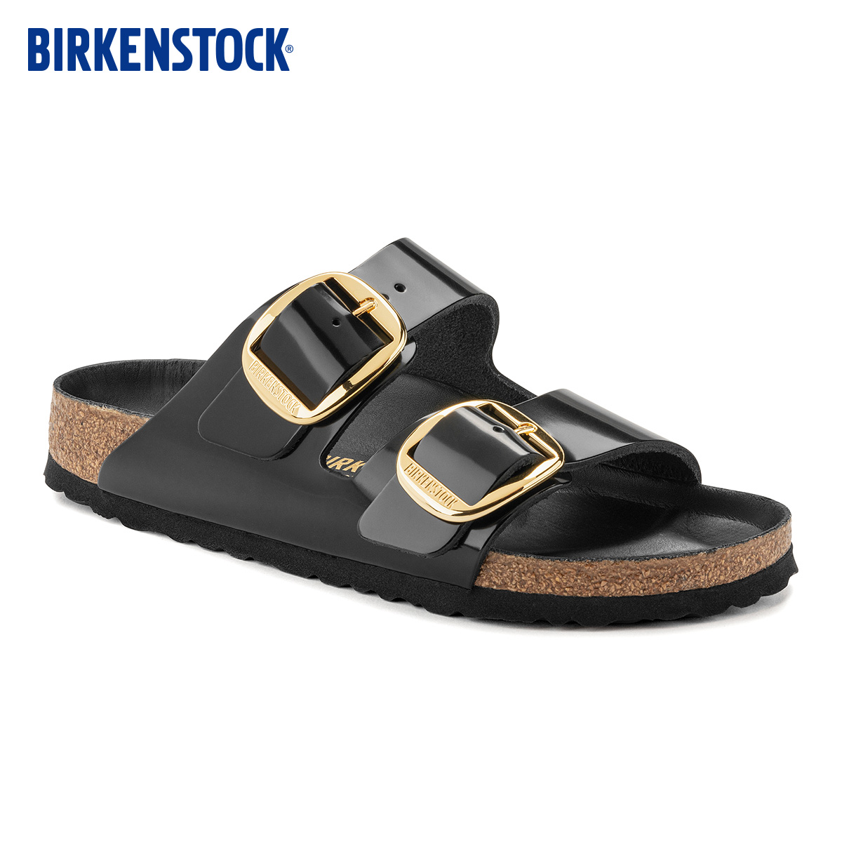BIRKENSTOCK勃肯漆皮双扣拖鞋