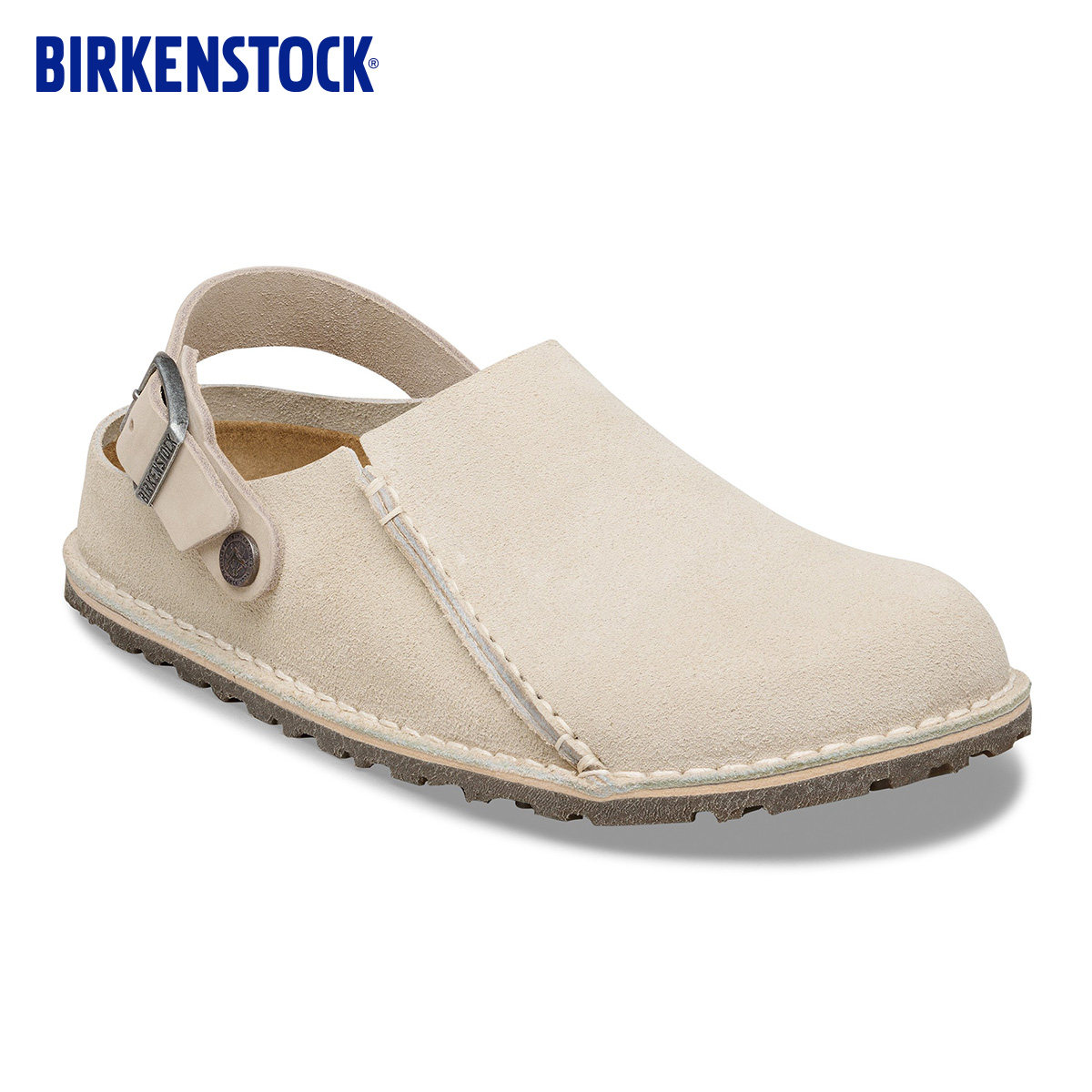 BIRKENSTOCK勃肯德国进口男女款绒面革软木Lutry包头系踝家居拖鞋