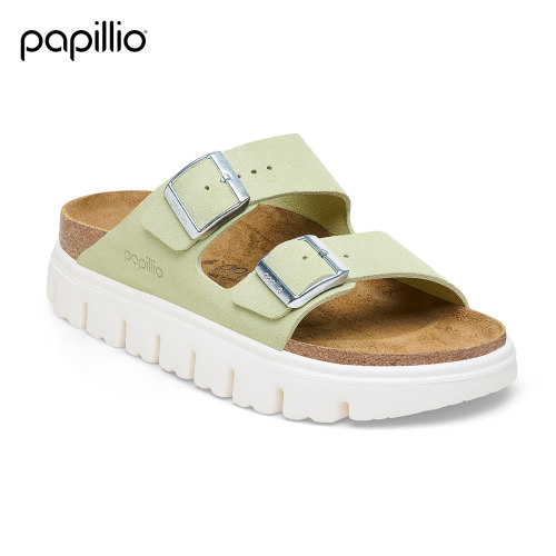 BIRKENSTOCK勃肯绒面革双扣拖鞋
