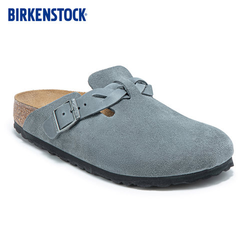 BIRKENSTOCK勃肯绒面革编织拖鞋