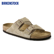 男女同款 BIRKENSTOCK软木拖鞋 防滑Arizona系列 进口双扣绒面拖鞋