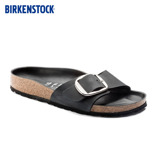 BIRKENSTOCK勃肯涂油皮单扣拖鞋