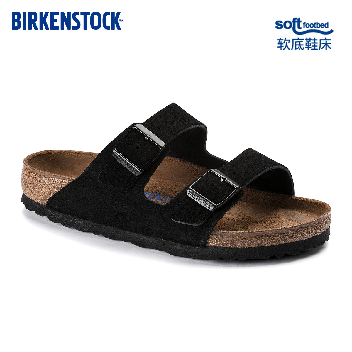 BIRKENSTOCK勃肯绒面革经典拖鞋图片