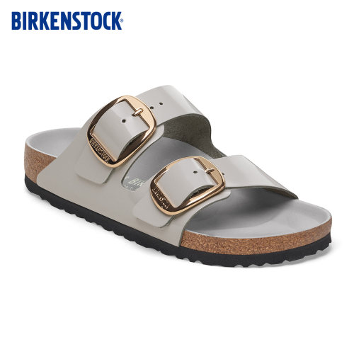 BIRKENSTOCK勃肯牛皮革双扣拖鞋