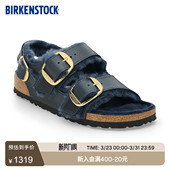 Shearling毛毛鞋 涂油皮Milano 大扣女款 BIRKENSTOCK勃肯德国新品
