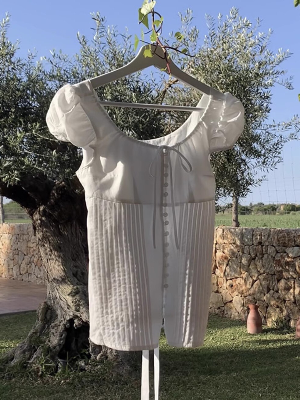 한국어 세련된 세련된 탑 화이트 셔츠 달콤한 연령 감소 스타일 작은 셔츠 퍼프 슬리브 셔츠 여성 여름 새 스타일