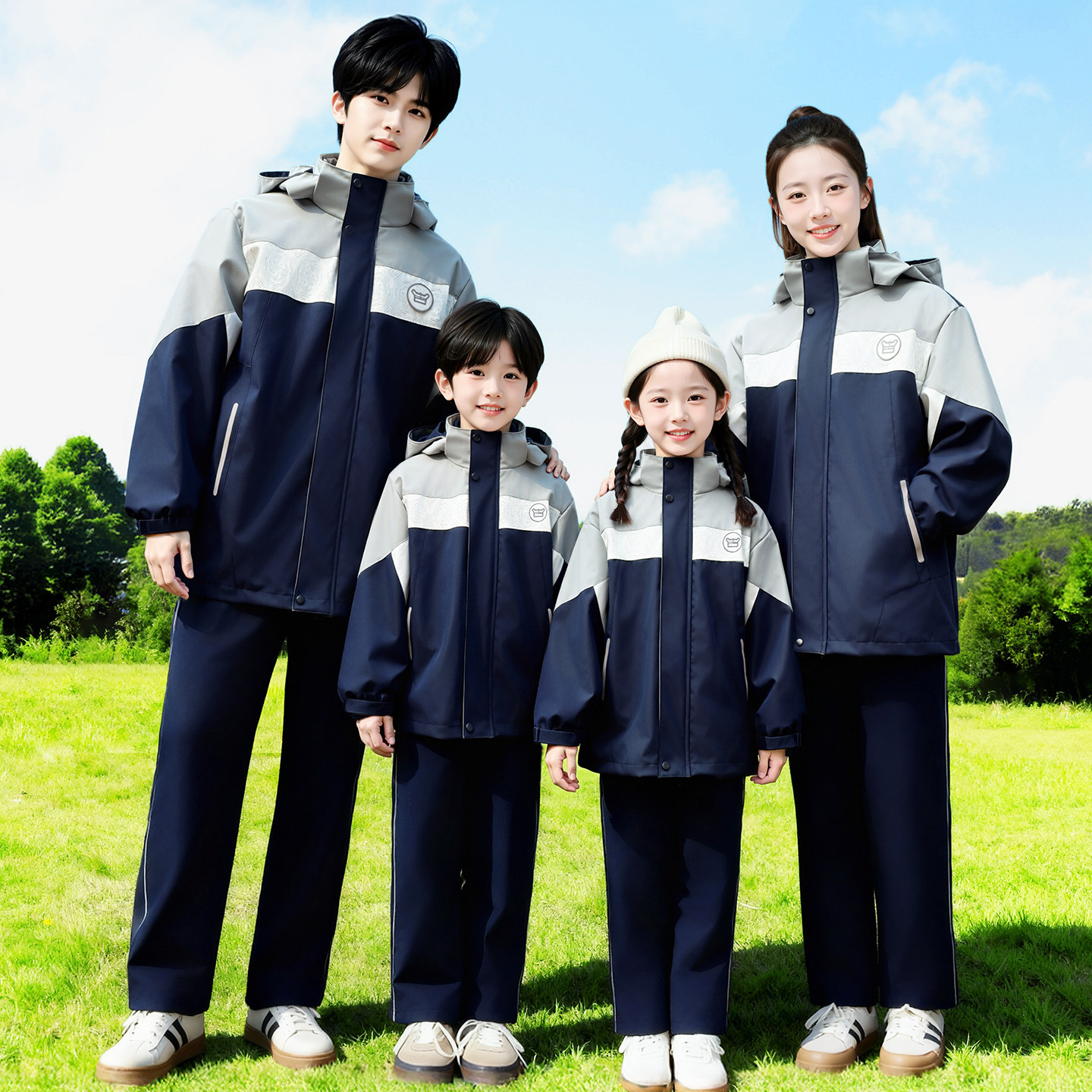 吉安市儿童冲锋衣校服秋冬款江西统一男女童班服幼儿园园服教师服
