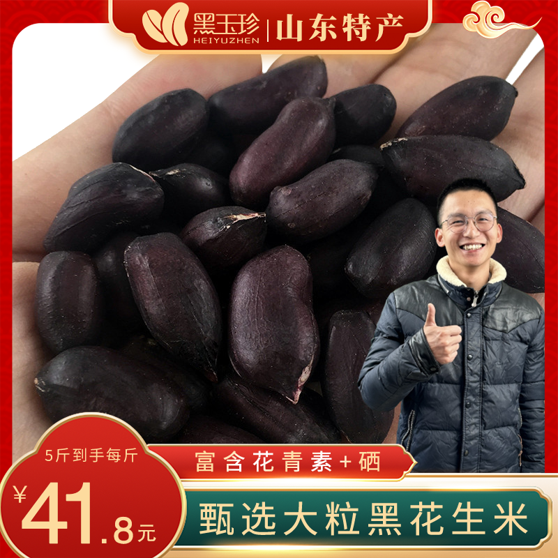 【黑玉珍-生黑皮花生米】自然晒干严选新货 正宗山东农家特产