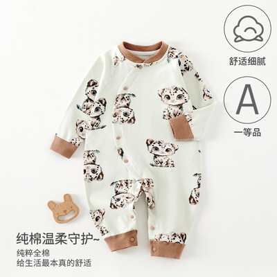 婴儿连体衣纯棉a类四季款宝宝衣服无骨哈衣爬爬服长袖安阳婴童装