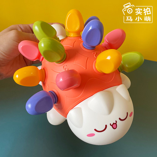 锻炼宝宝手眼协调拼插刺猬