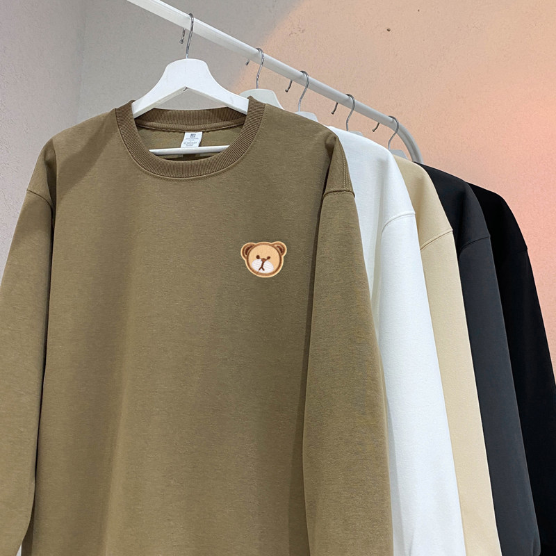 AT14*P35重磅华棉美式潮牌刺绣卫衣男宽松春秋季休闲百搭圆领上衣,男装卫衣,星座414A（原B215）