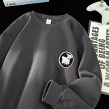 AT03*P35重磅华棉美式潮牌刺绣卫衣男宽松春秋季休闲百搭情侣上衣，男装卫衣，星座414A（原B215）