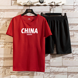 健身服短袖男透气训练健身跑步运动套装潮流夏季薄款速干t恤潮P26，男装T恤，星座414A（原B215）