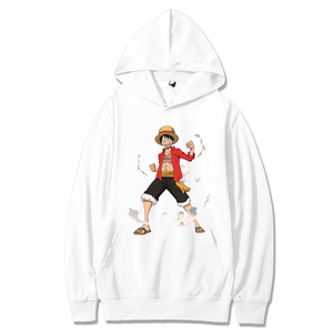 W90P40秋冬衣服动漫海贼王联名印花运动卫衣男韩版潮流情侣外套