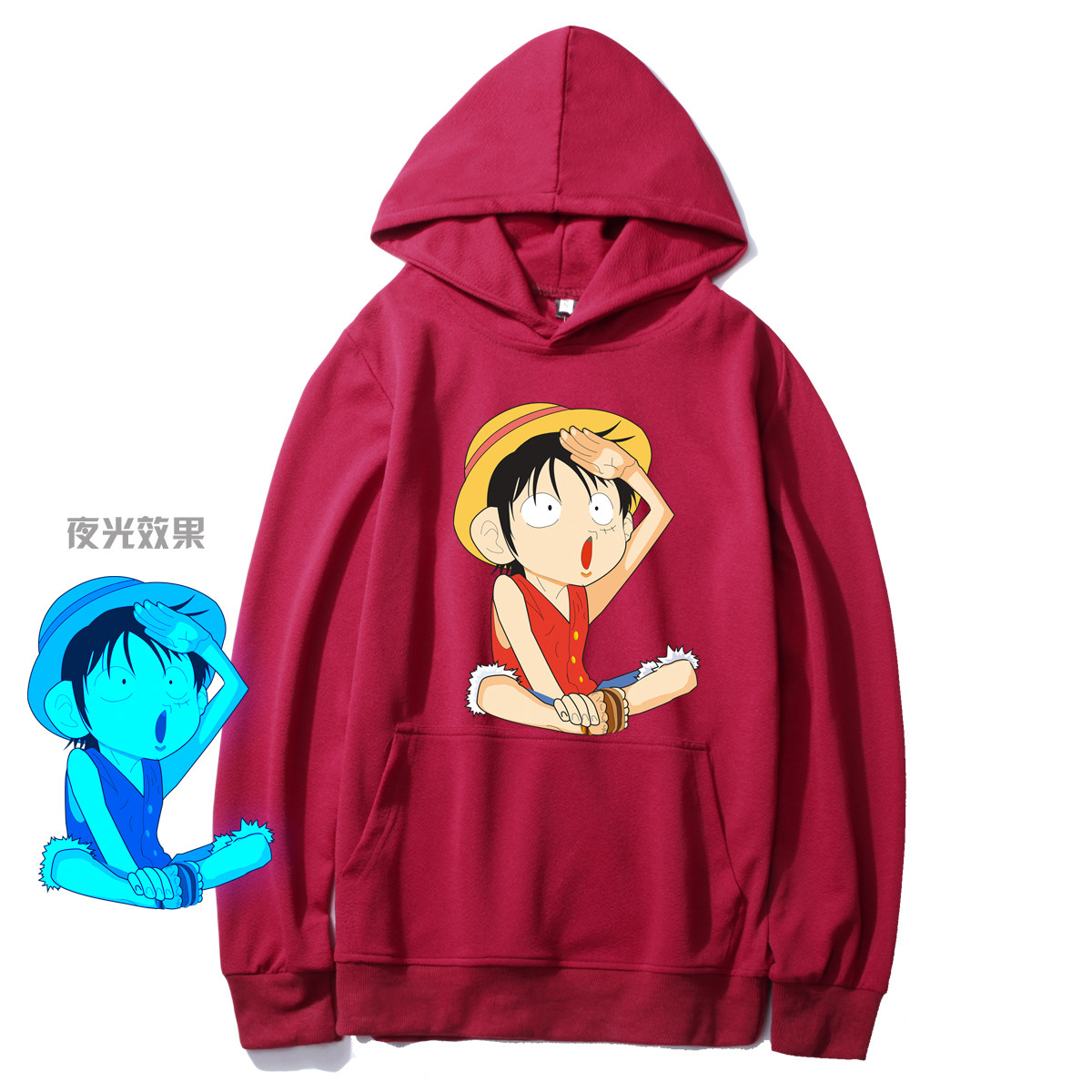 W22*连帽卫衣男潮流ins秋季海贼王卡通印花宽松外套青少年上衣,男装卫衣,星座414A（原B215）