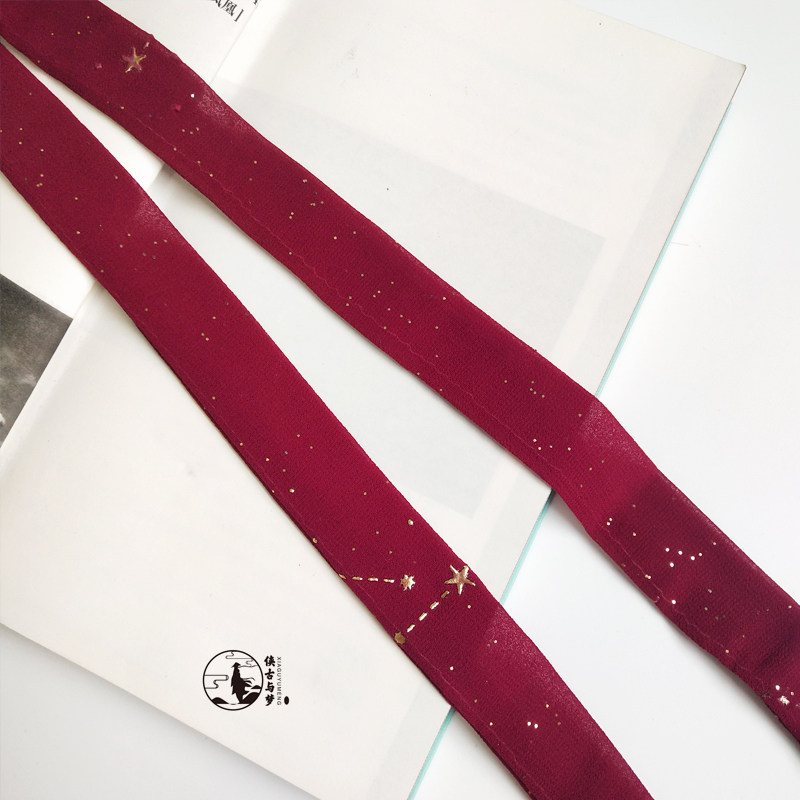 侠古与梦 手工雪纺烫金汉服发带多色超仙星星飘带日常头饰发绳|msdalam kategori Aksesori/Barang Kemas Fesyen, Aksesori rambut - dari Buy2taobao.com untuk memberikan perkhidmatan ejen Taobao profesional membeli