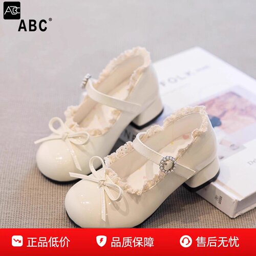 ABC女童春季洛丽塔公主高跟鞋
