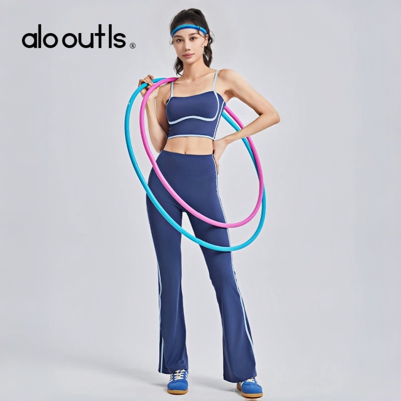 alo outls官方奥莱店流线胸垫瑜伽美背可调节肩带健身运动内衣