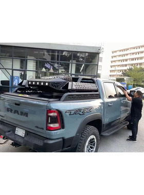适用道奇公羊RAM霸王龙TRX龙门架黑色后尾箱货架防滚架备胎架改装