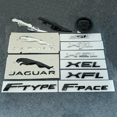 适用于捷豹XF XE FPACE后车尾标JAGUAR英文字标 F-PACE改装车标贴