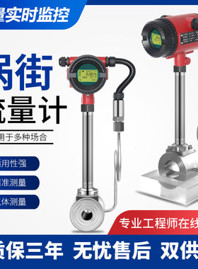 LUGB涡街流量计电磁电子显示道式高精度传感器液气体DN50/100/200