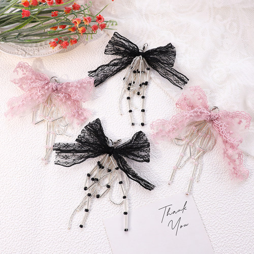 夏季蕾丝蝴蝶结流苏DIY配件