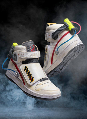 正品锐步Ghostbusters x Reebok 捉鬼敢死队联名涂鸦做旧休闲板鞋