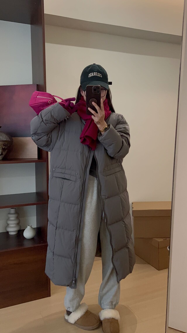 欧洲站2023冬季中长款抗寒过膝立领羽绒服女韩版加厚保暖时尚外套