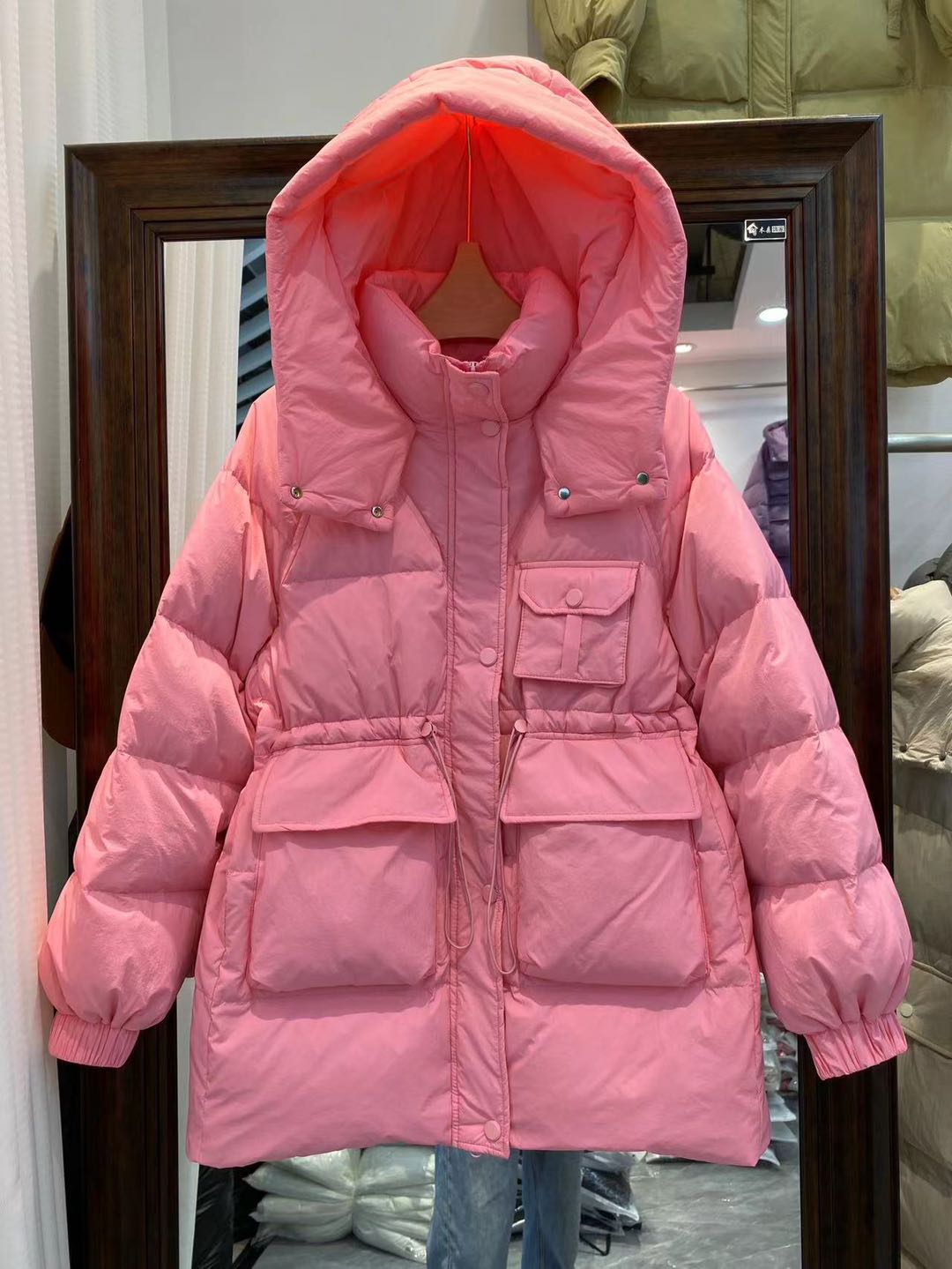 2023反季冬季新款韩版中长款羽绒服