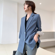 新款 韩版 宽松英伦风上衣网红休闲显瘦小西服 西装 外套女2019春秋季