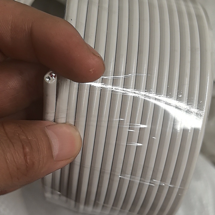 室外电话线圆形2x1.2晾衣绳结实耐用晒被子家用铁丝绳白色PVC