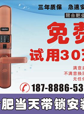合肥指纹锁家用密码锁防盗门锁