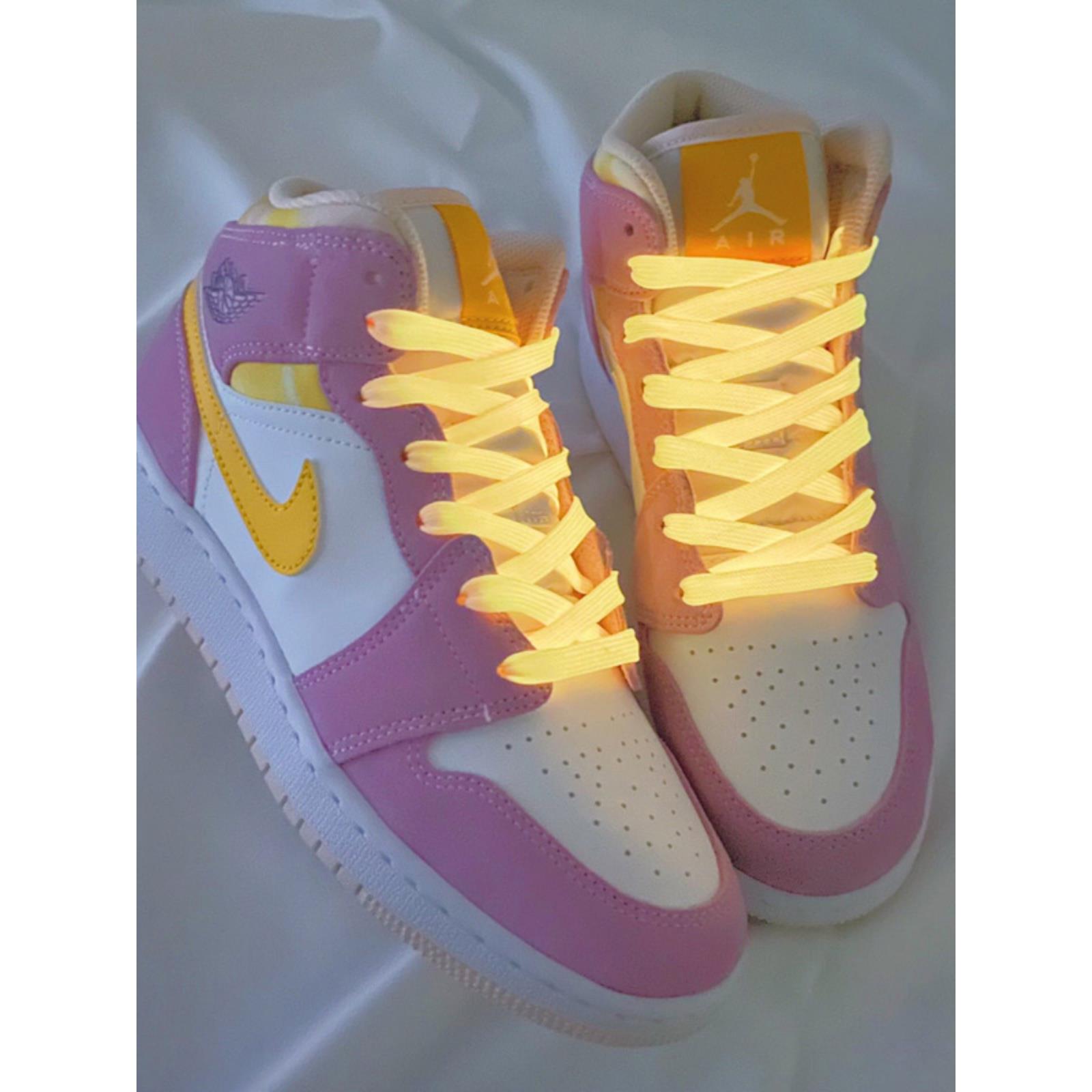 适配AJ1AF1空军一号电玩像素夜光荧光CMFY鞋带绳男