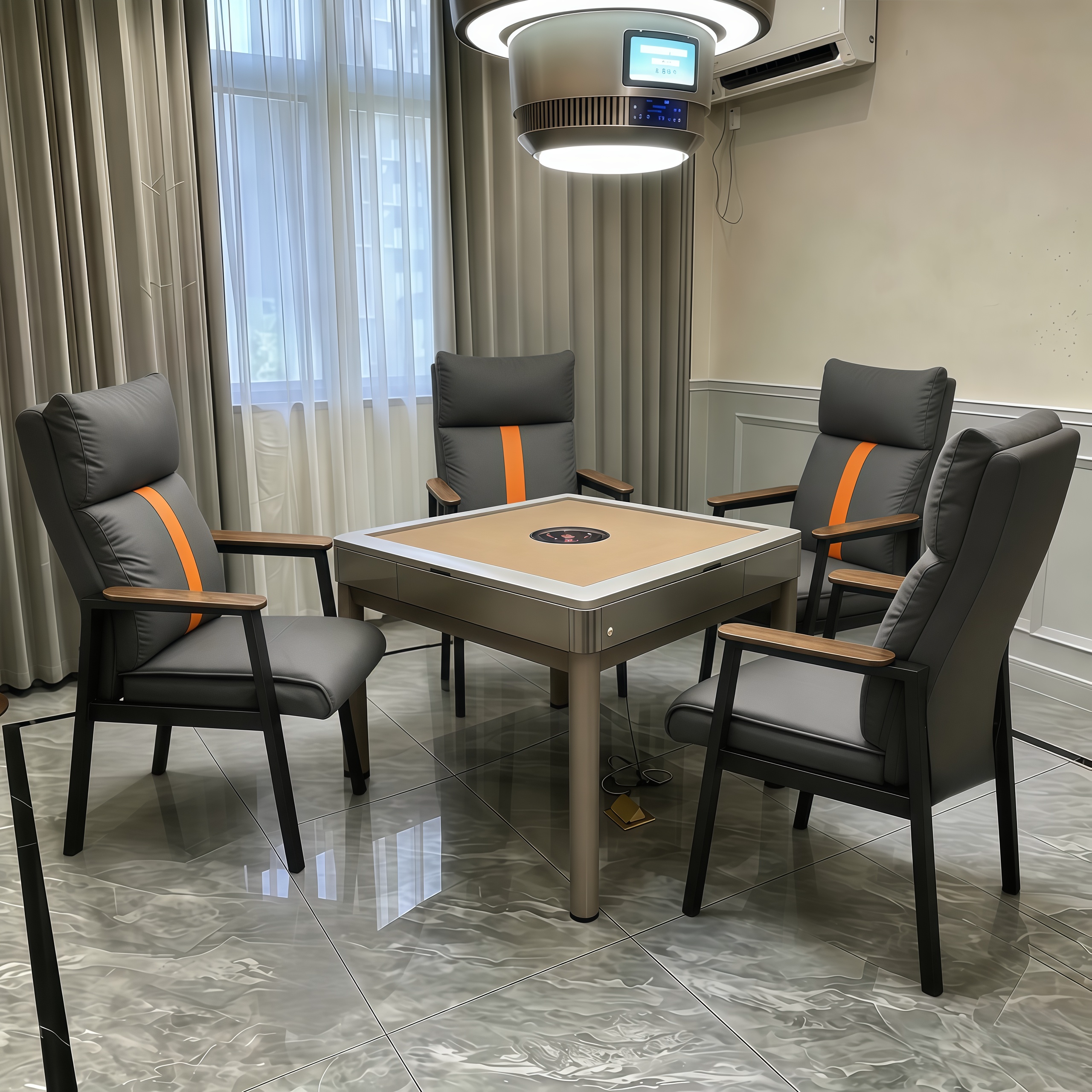 麻将椅棋牌室专用椅子舒服久坐沙发椅家用高级麻将机凳子四把一套图片