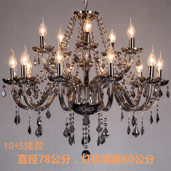 Smoke gray candle a chandelier Wearing a hat 68 10 black crystal a chandelier Coffee Cognac crystal a chandelierin the Decoration main material , Lamps , Chandelier  category - from Buy2taobao.com to provide professional Taobao agent buy service