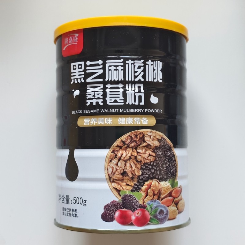限量促销买1发2桶隆嘉盛黑芝麻核桃桑葚粉500克