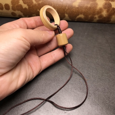 精工高密度老玉竹竹圈配玉竹桶珠 手工玉竹吊环秀眼鸟笼挂环竹圈